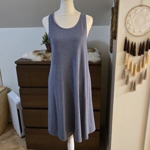 Free fly blue jersey knit UV dress